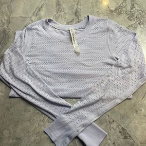 Lululemon lilac long sleeve braze shirt